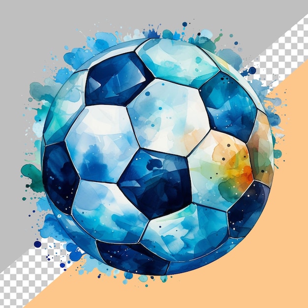 PSD soccer ball in water color