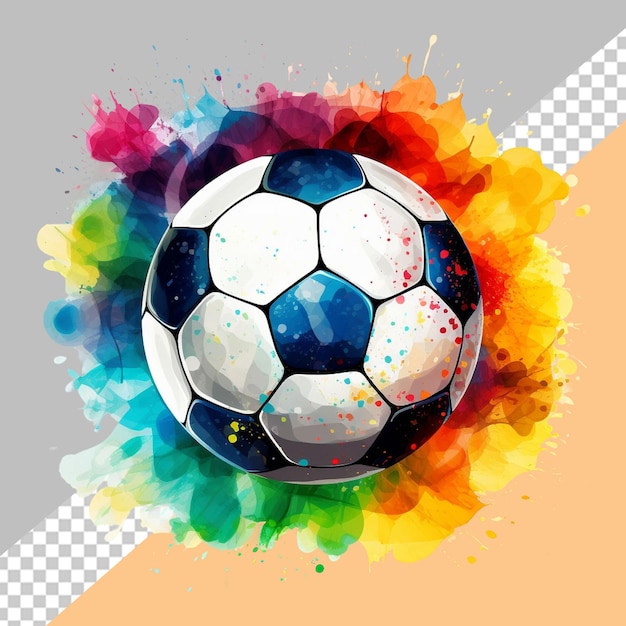 PSD soccer ball in water color