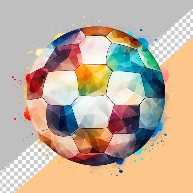 PSD soccer ball in water color