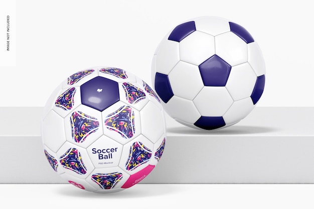 Soccer balls mockup