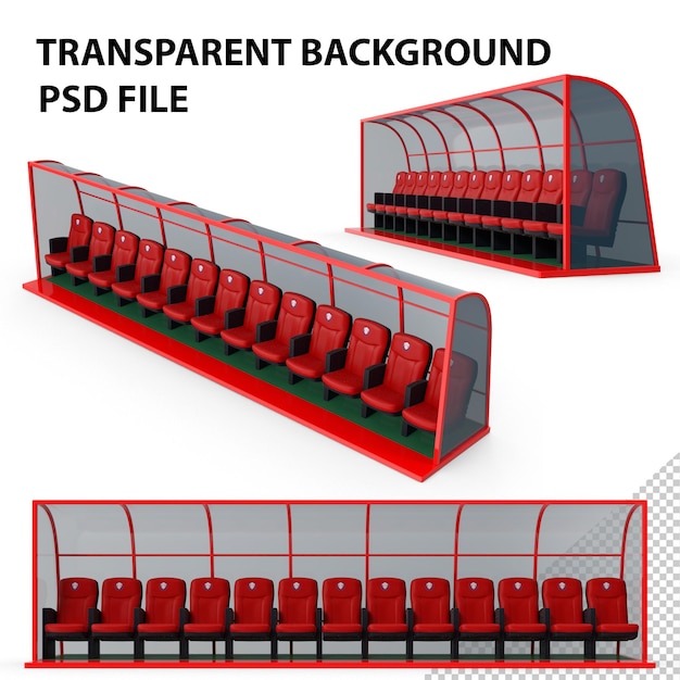 PSD soccer bench png