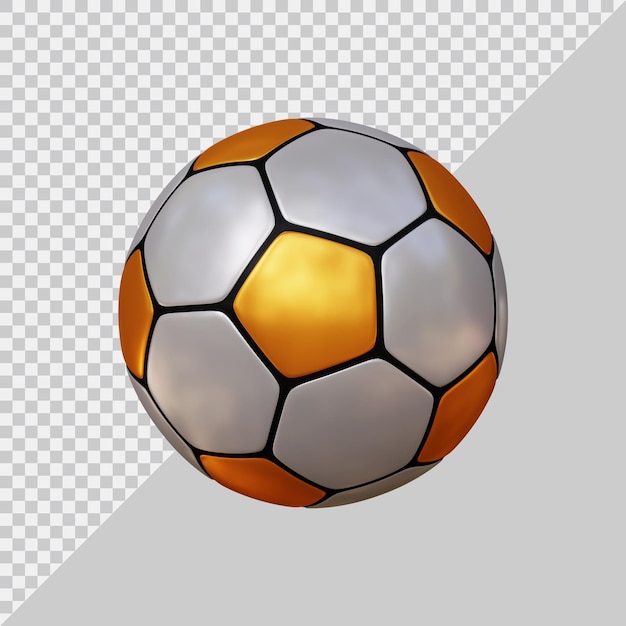 PSD soccer football ball with 3d modern style