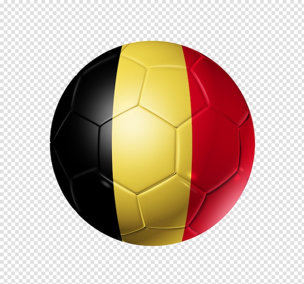 ベルギーの旗とサッカーサッカーボール