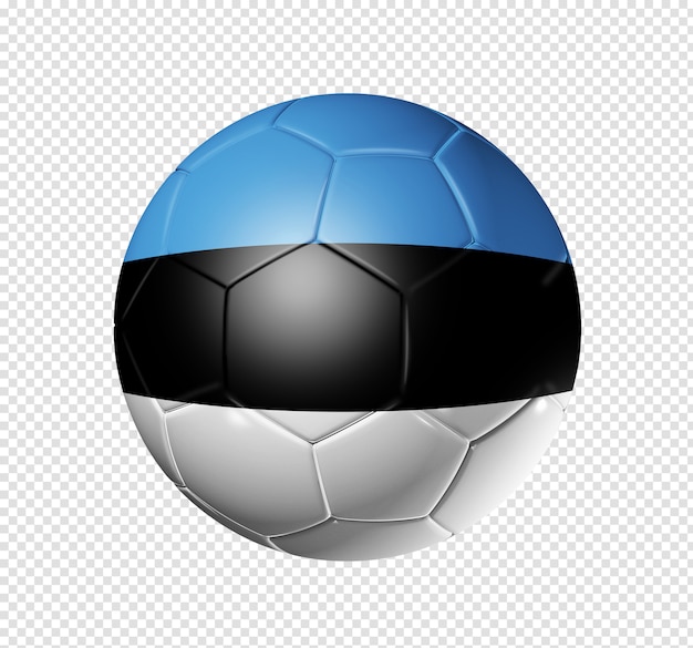 Soccer football ball with estonia flag