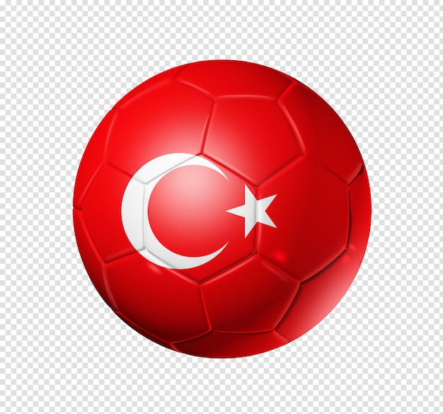 トルコの旗とサッカーサッカーボール