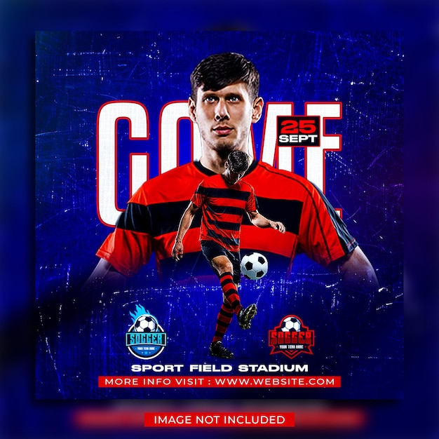 Soccer Football Match day Flyer and Social media  banner template