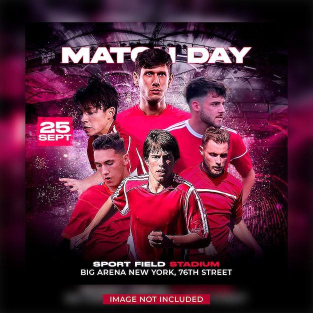 Soccer Football Match day Flyer and Social media  banner template