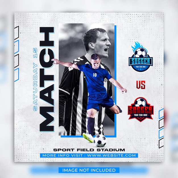 Soccer Football Match day Flyer and Social media  banner template