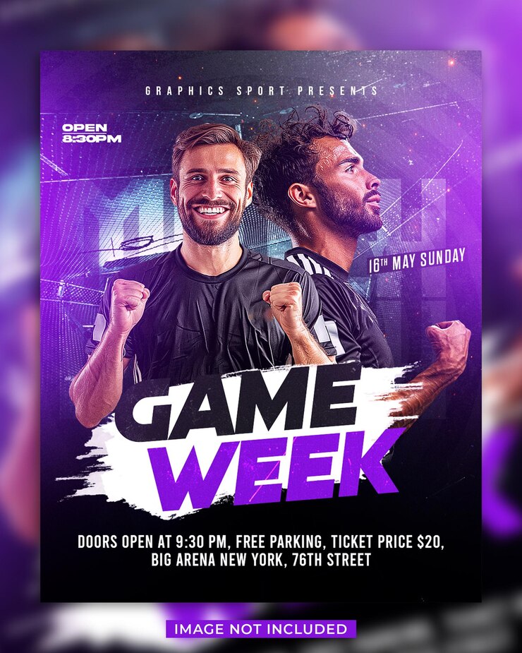 PSD soccer and football match day social media instagram template design