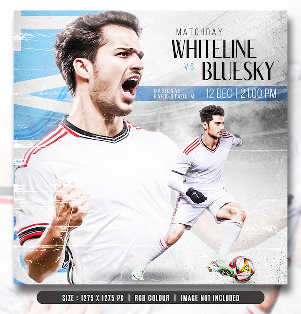 Soccer football sport matchday poster templates