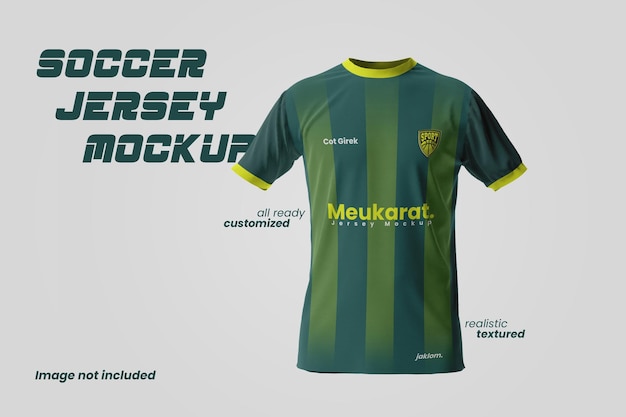 PSD soccer jersey mockup for showcasing your jersey team design