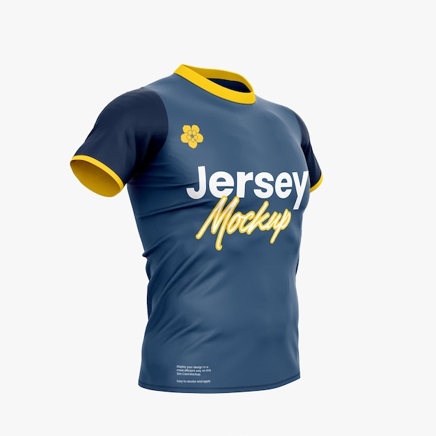 Modello di mockup di vista laterale della maglia da calcio