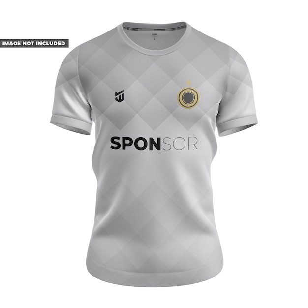 PSD soccer jersey tshirt mockup crew neck front view