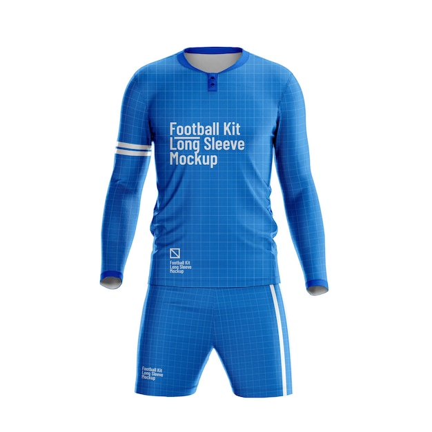 Soccer kit long sleeve mockup