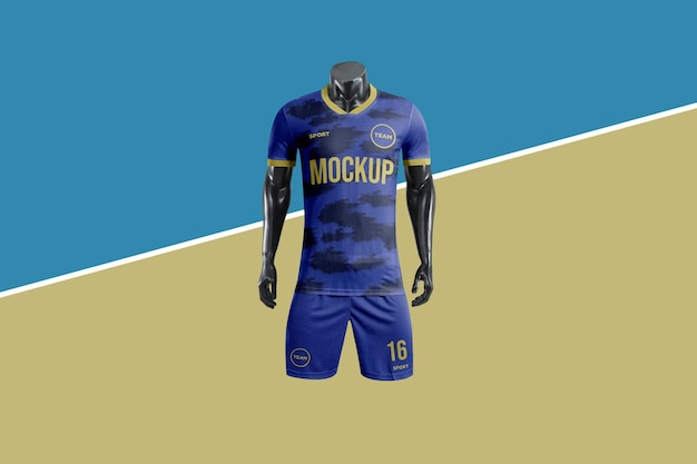 PSD mockup di kit da calcio