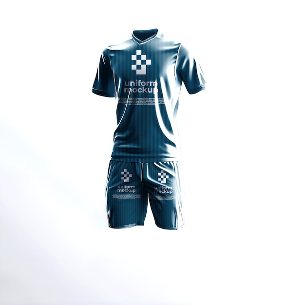 Soccer set uniform psd mockup