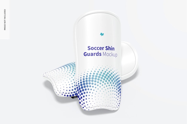 Soccer Shin Guards Mockup, Perspective View