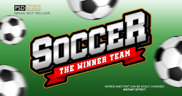 Soccer text effect