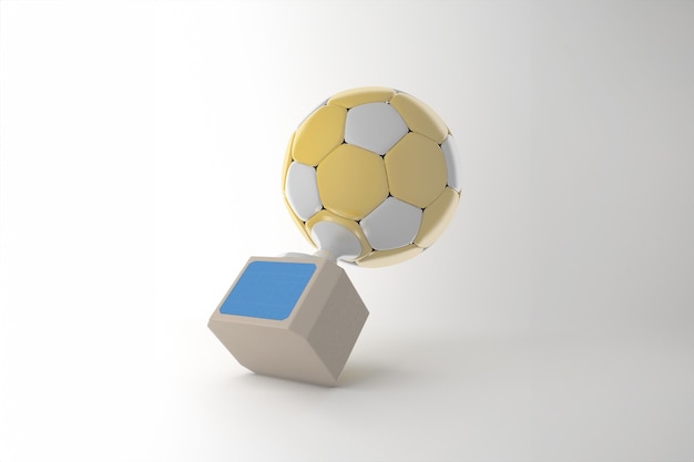 サッカートロフィーモックアップ