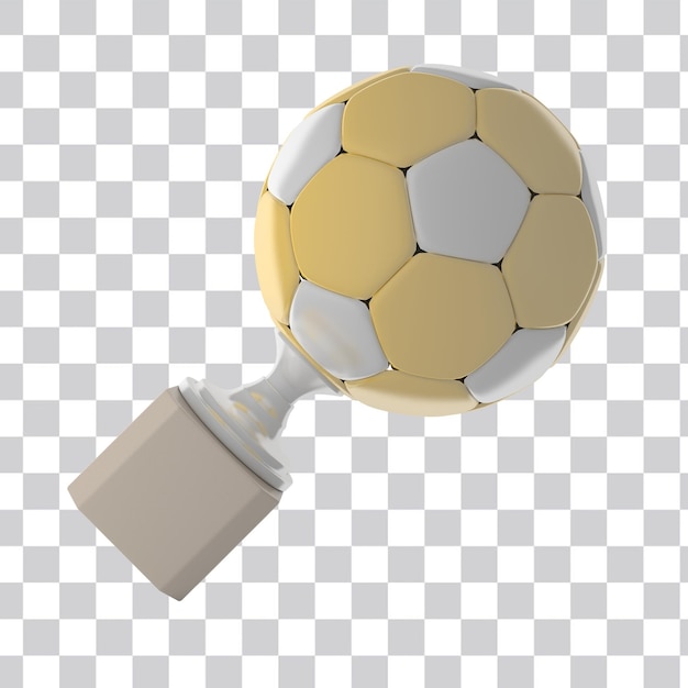 サッカー トロフィーの側面図