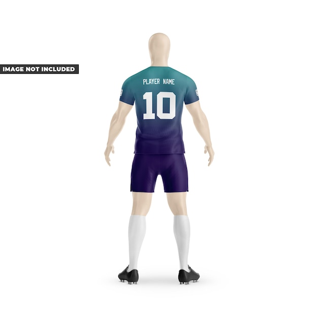 Mockup dell'uniforme da calcio in retrospettiva