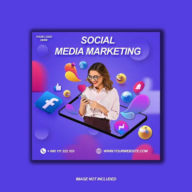 Sociaal media template ontwerp gratis psd