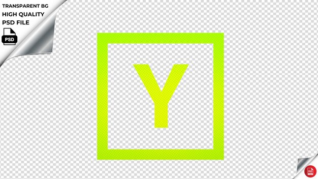 PSD social hackernews outline vector icon fluorescent green psd transparent