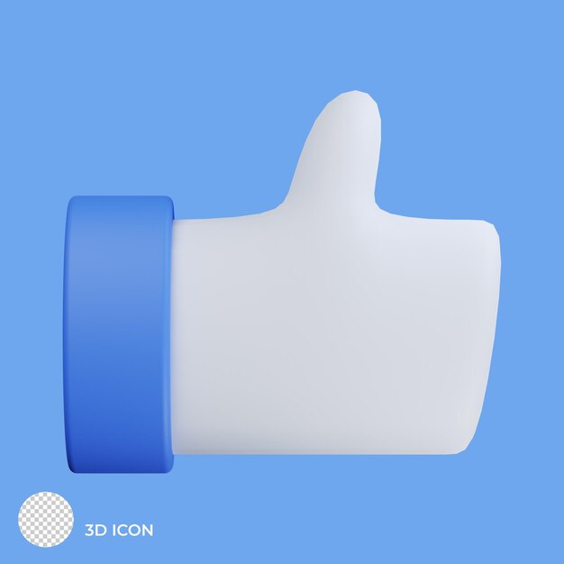 PSD social like ecommerce 3d icon