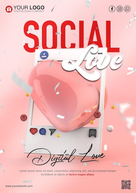 Social love flyer