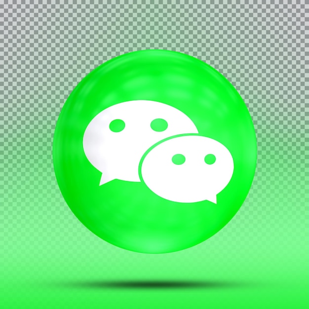 PSD social media 3d collection of icon balloon template wechat