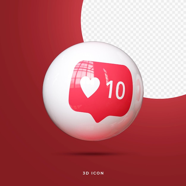 PSD icona social media 3d premium