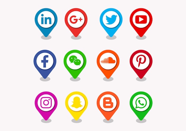 Social media 3d icons pack