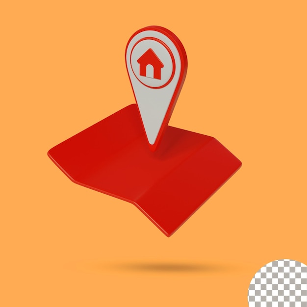 PSD social media 3d map icons 3d images