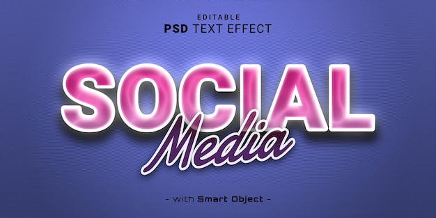 Social Media 3d Text Effect