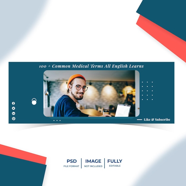 Social Media Advertisement Banner for Universities Editable PSD Design