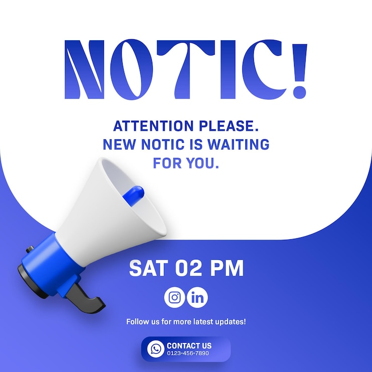 PSD social media announcement post design