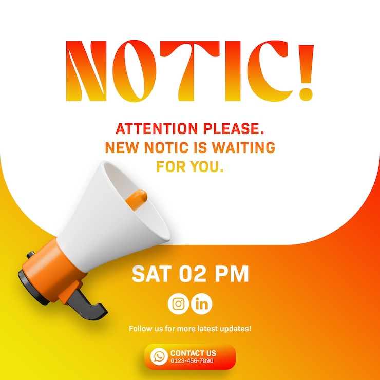 PSD social media announcement post design