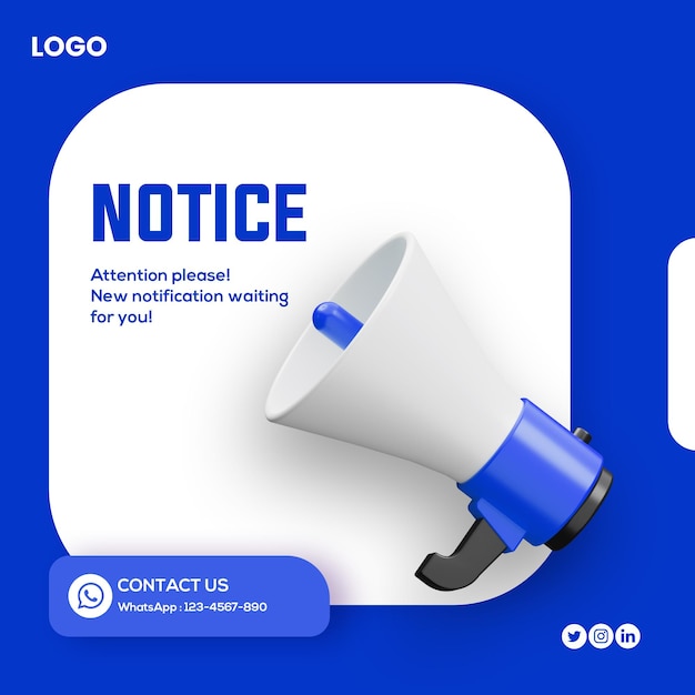 social media announcement post
