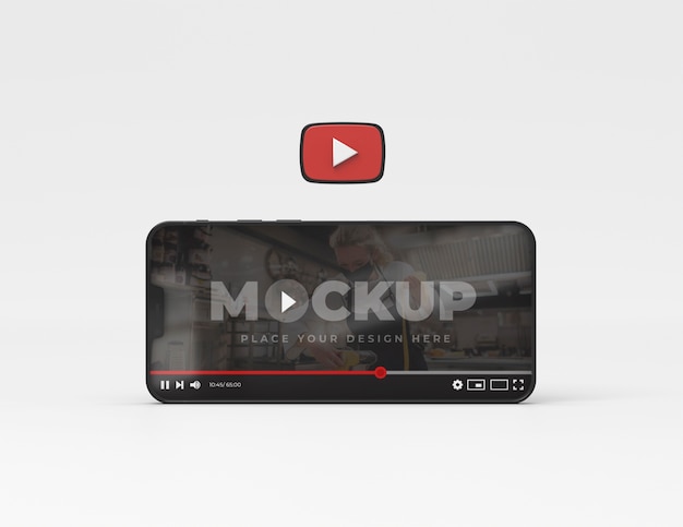 social media app interface mock-up on smartphone