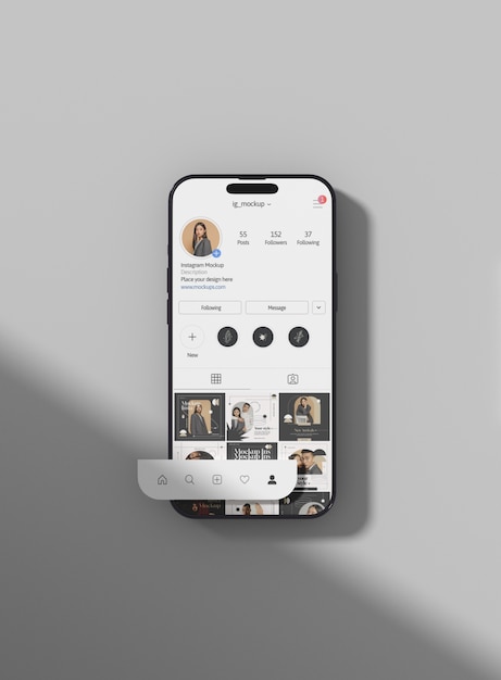 Social media apparaat mockup ontwerp.