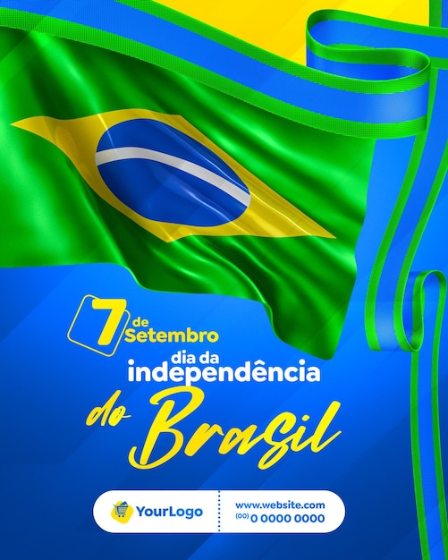 7 de Setembro Brazil을 위한 소셜 미디어 아트