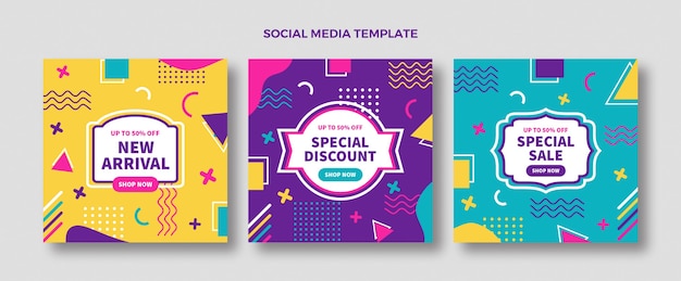 Social media banner ad template design