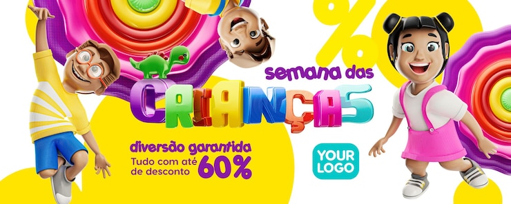 PSD social media banner for children's day sales