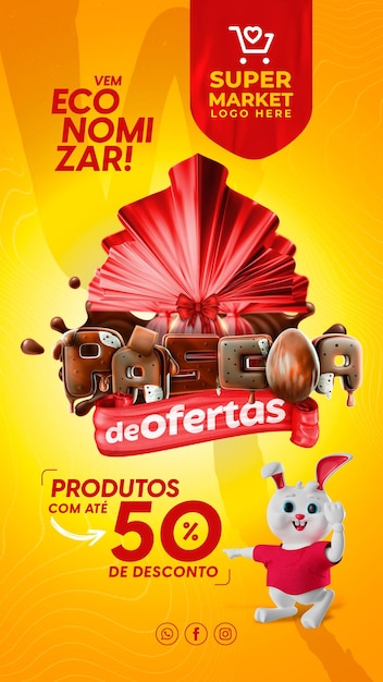 Social media banner for easter promotion