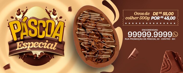 Social media banner Easter special spoon eggs