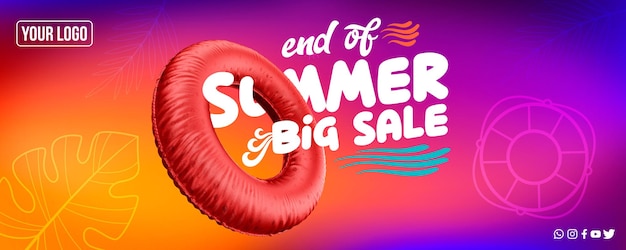 Social media banner end of summer big sale