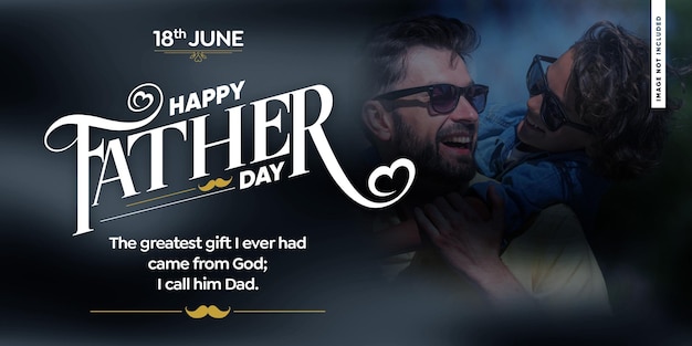 Social media banner happy father day 18 june