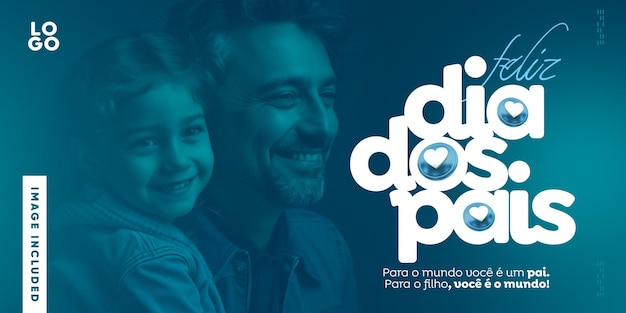 PSD banner sui social media buona festa del papà al miglior papà del mondo