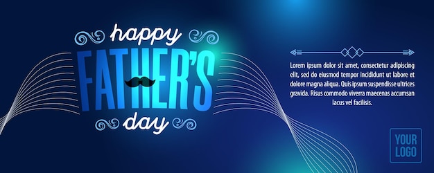 Social media banner happy father's day to insert your tribute message