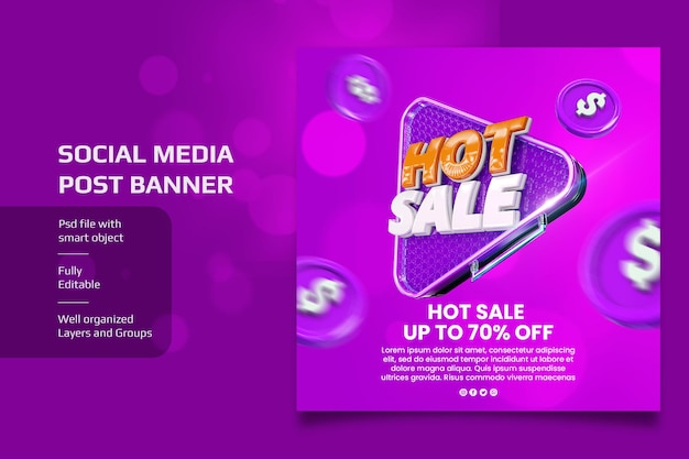 PSD social media banner hot sale